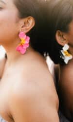Blooming Haze Earrings - Pink