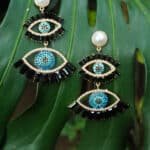 Mystic Eye Duo Earrings - Black