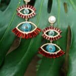 Mystic Eye Duo Earrings - Red