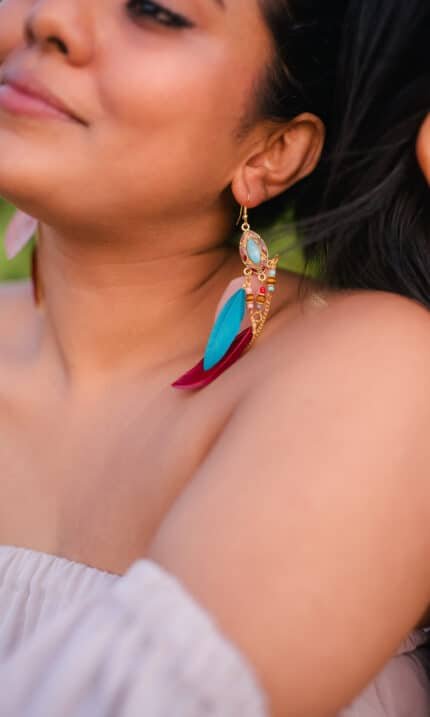 Nomadic Feather Earrings - Multicolour
