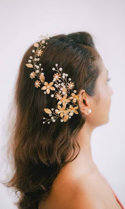 Gilded Bloom Bridal Headband