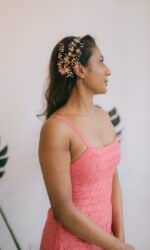 Blush Garden Rose Gold Headband